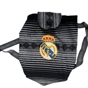 Real Madrid Embroidered Knit Woven Bag Backpack
